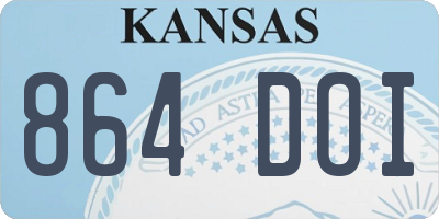 KS license plate 864DOI