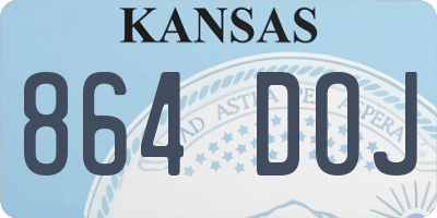 KS license plate 864DOJ