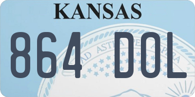 KS license plate 864DOL