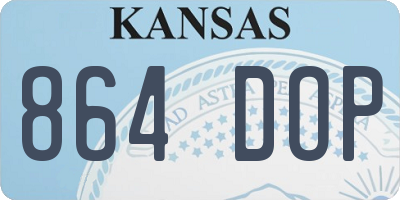 KS license plate 864DOP