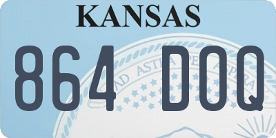 KS license plate 864DOQ