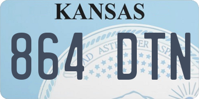 KS license plate 864DTN