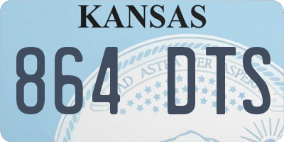 KS license plate 864DTS