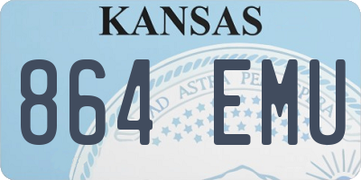 KS license plate 864EMU