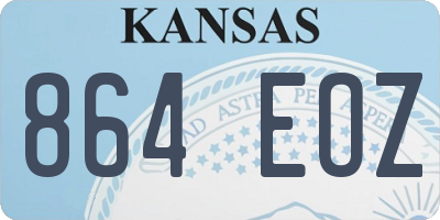KS license plate 864EOZ