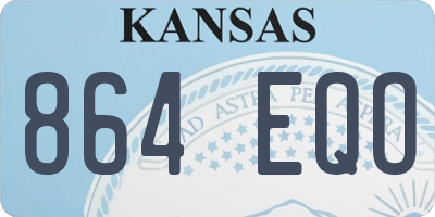 KS license plate 864EQO