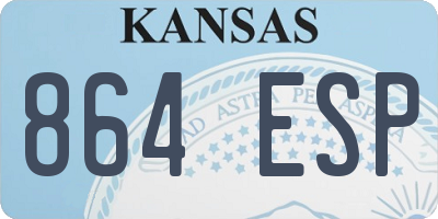 KS license plate 864ESP