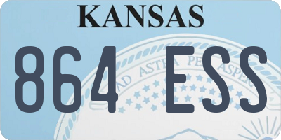 KS license plate 864ESS