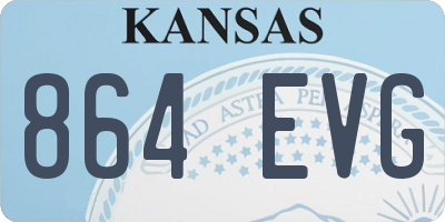 KS license plate 864EVG