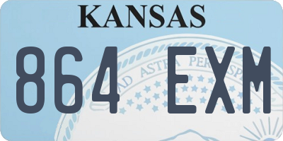 KS license plate 864EXM