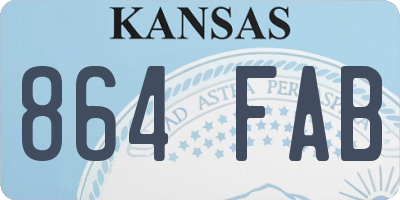 KS license plate 864FAB