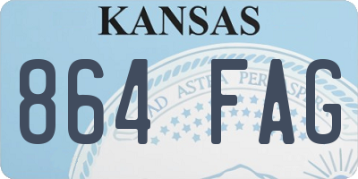 KS license plate 864FAG
