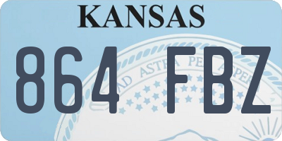 KS license plate 864FBZ
