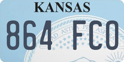 KS license plate 864FCO