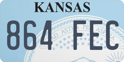 KS license plate 864FEC