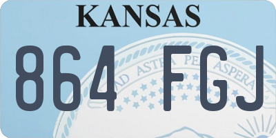 KS license plate 864FGJ
