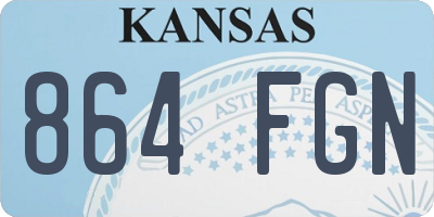 KS license plate 864FGN