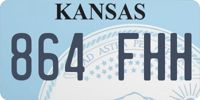 KS license plate 864FHH
