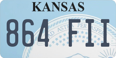 KS license plate 864FII