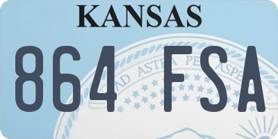 KS license plate 864FSA