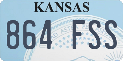 KS license plate 864FSS