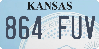 KS license plate 864FUV