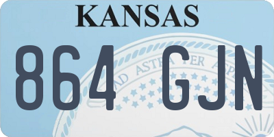 KS license plate 864GJN