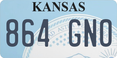 KS license plate 864GNO