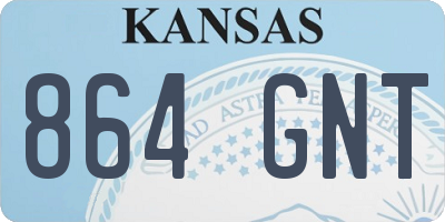 KS license plate 864GNT