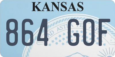 KS license plate 864GOF