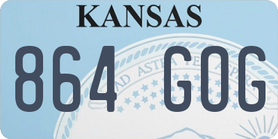 KS license plate 864GOG