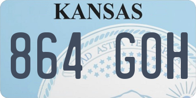 KS license plate 864GOH