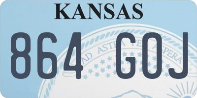 KS license plate 864GOJ