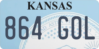 KS license plate 864GOL