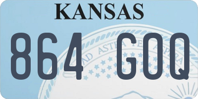 KS license plate 864GOQ