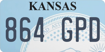 KS license plate 864GPD