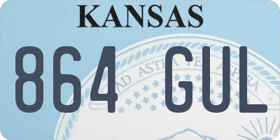 KS license plate 864GUL