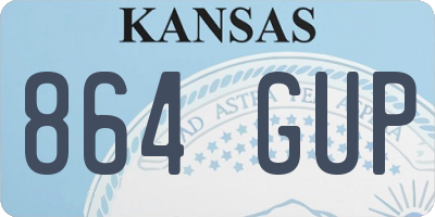 KS license plate 864GUP