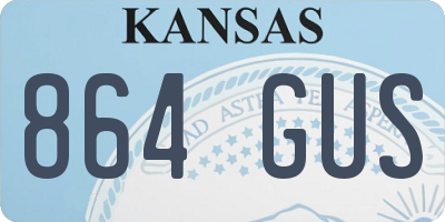 KS license plate 864GUS