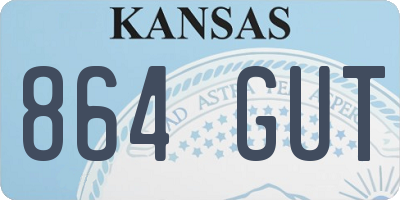 KS license plate 864GUT