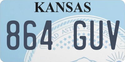 KS license plate 864GUV