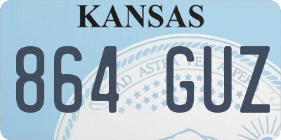 KS license plate 864GUZ