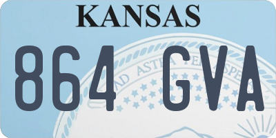KS license plate 864GVA
