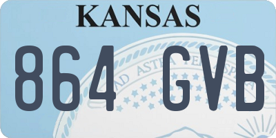 KS license plate 864GVB