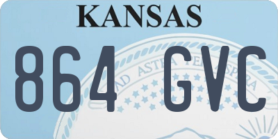 KS license plate 864GVC