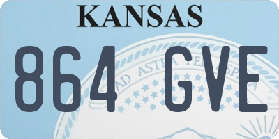 KS license plate 864GVE