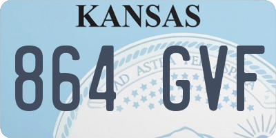 KS license plate 864GVF