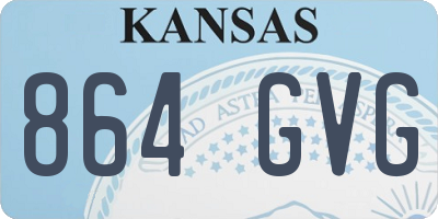 KS license plate 864GVG