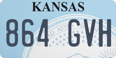 KS license plate 864GVH