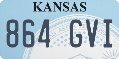KS license plate 864GVI